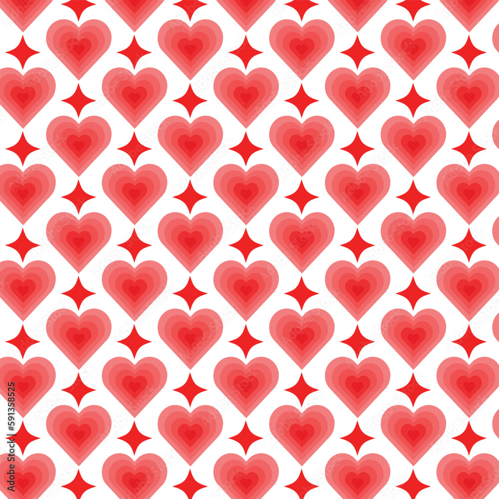 Beautiful heart shape red pattern. Design for background, carpet,fabric, cloth, embroidery.
