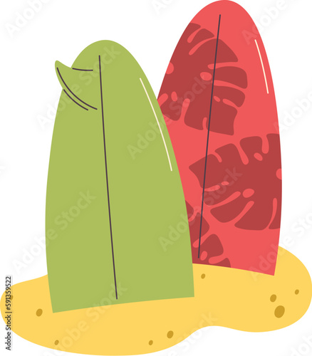 Surf Boards In Sand
