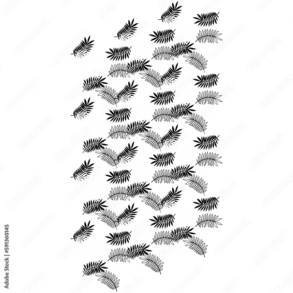 fine feather abstract art for clothing and poster motifs or backgrounds