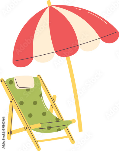 Beach Chair With Umbrella