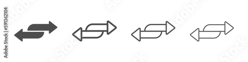 Double arrow vector icons graphic collection