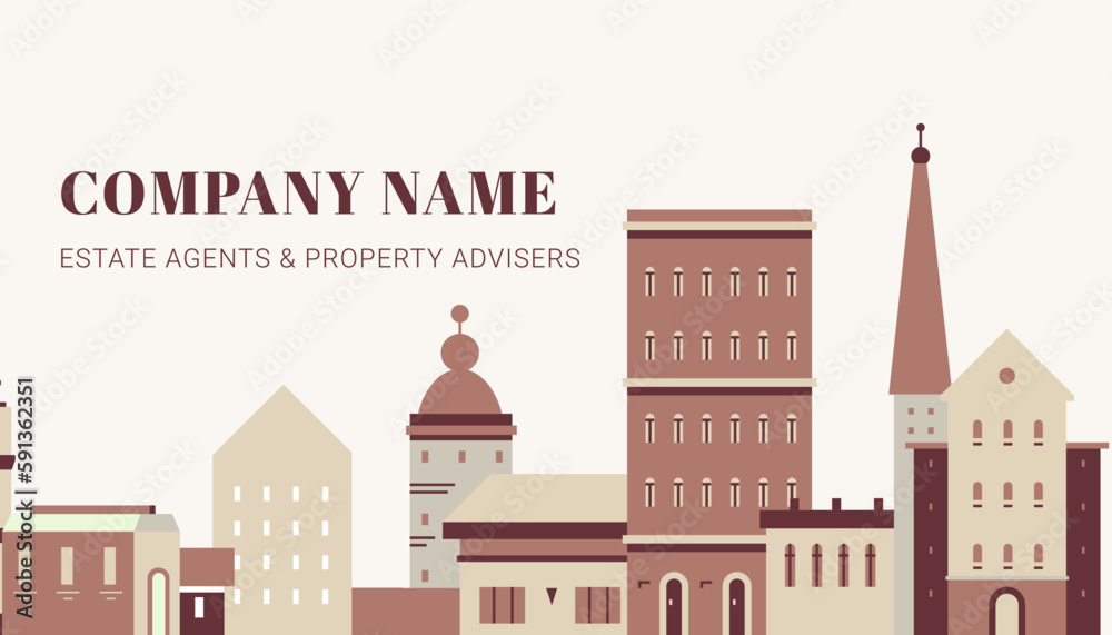 Estate agents and property advisers, busines card