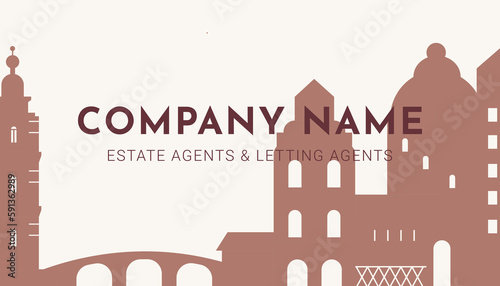 Estate and letting agents, company name on card