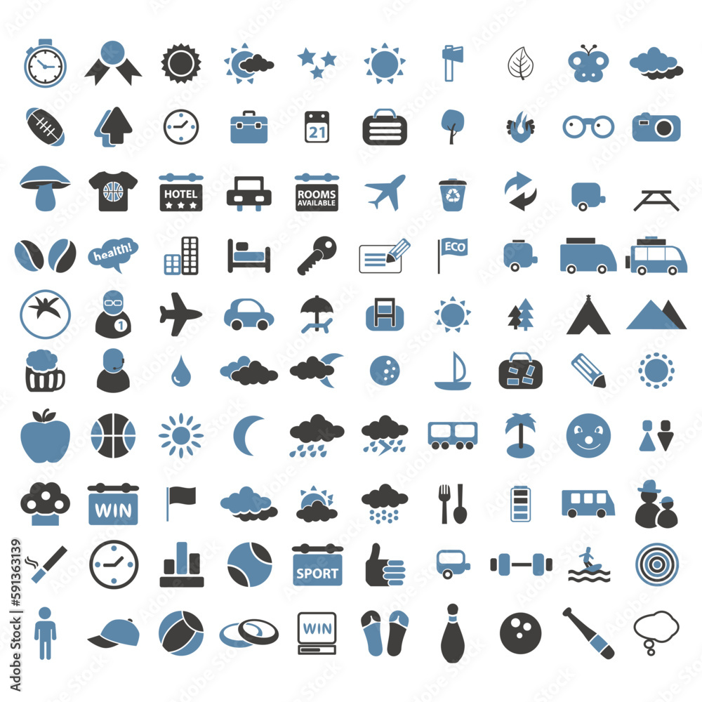 collection of various icon vector designs