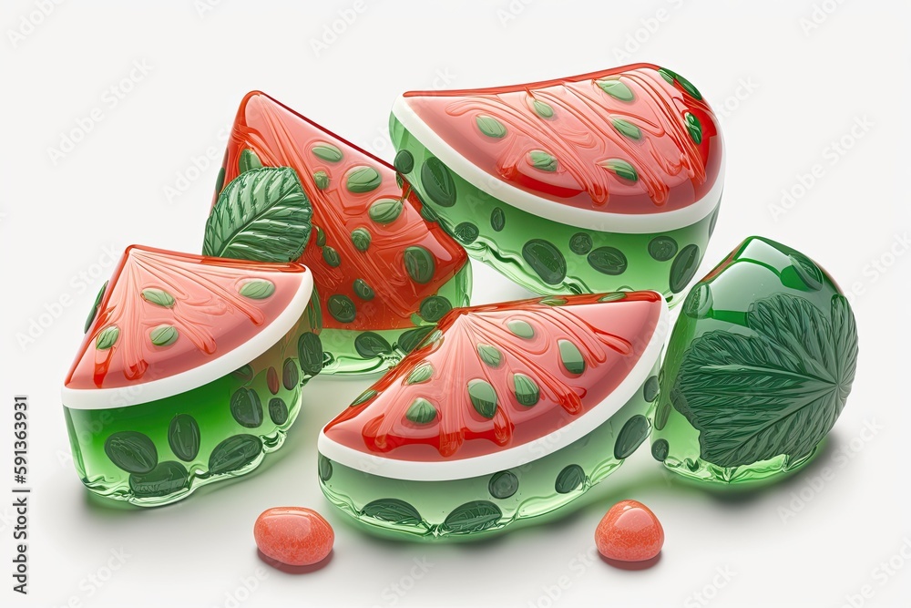 stacked fruit-shaped objects. Generative AI