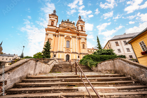 Rock - built castle Sternberk Olomouc region, Moravia, Czech republic. The Gothic castle. Sternberg Monastery
