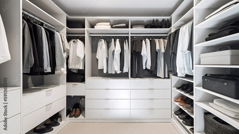 Organized Chaos: Inside a Modern Closet. Generative AI Organized Chaos: Inside a Modern Closet. Generative AI