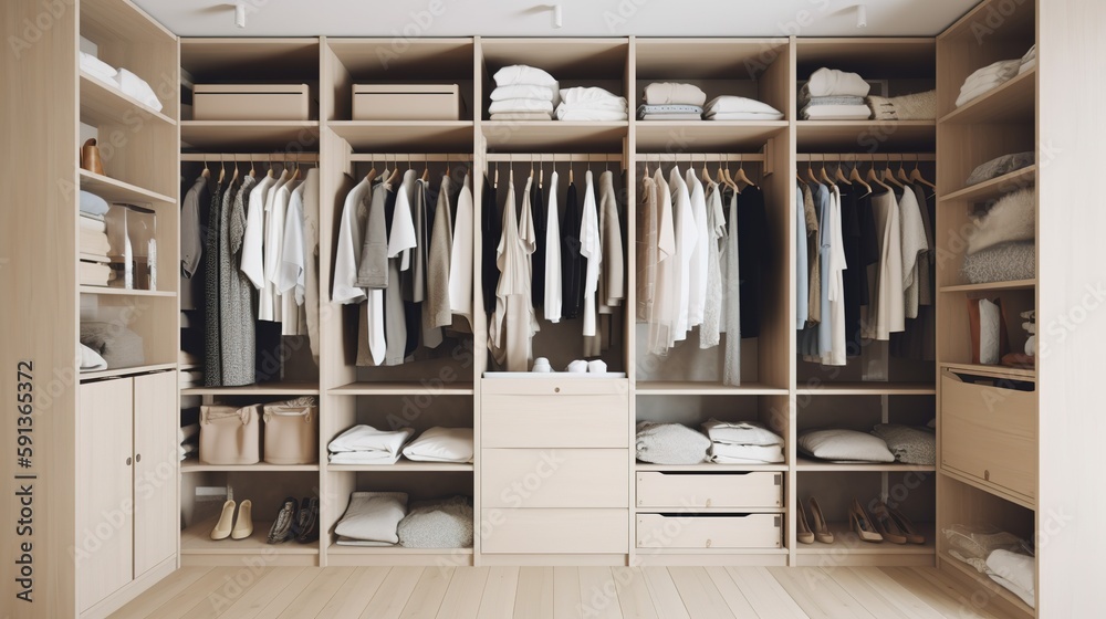 Organized Chaos: Inside a Modern Closet. Generative AI Organized Chaos: Inside a Modern Closet. Generative AI