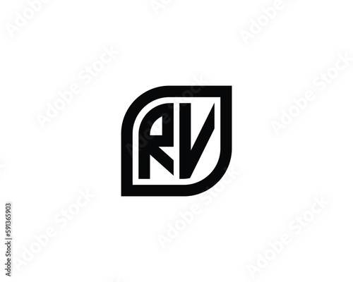 RV Logo design vector template