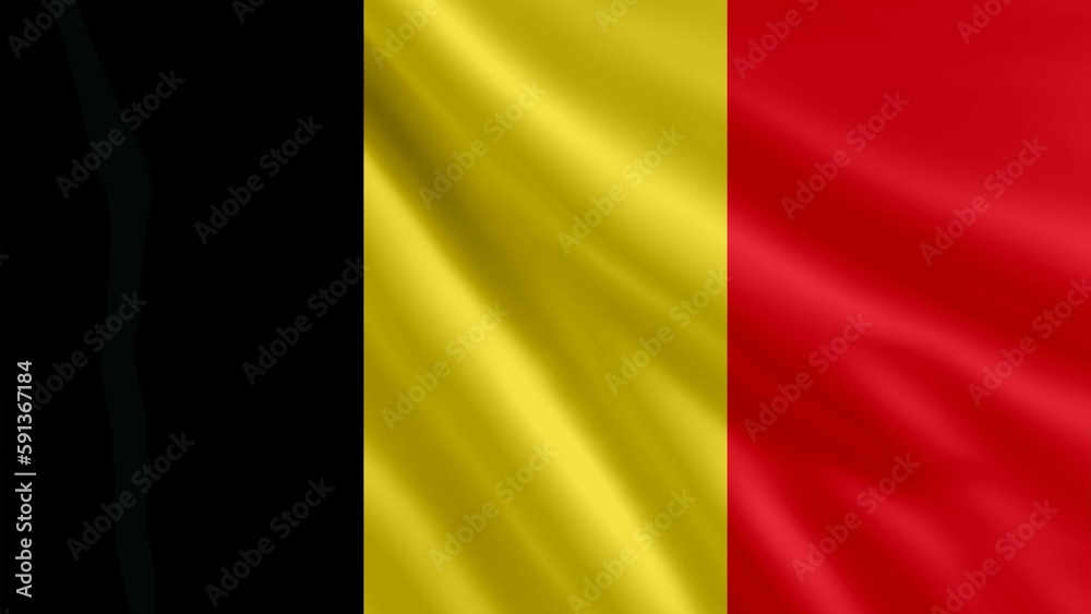 Belgium flag, the close-up flag of Belgium