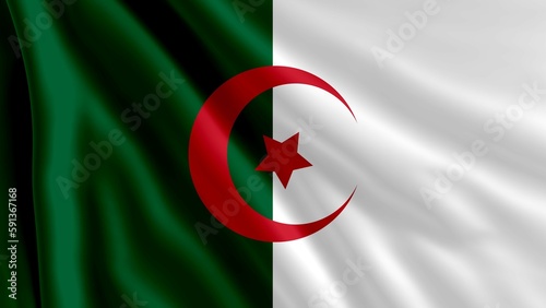 Free Download Algeria flag, the close-up flag of Algeria - GFXLoad