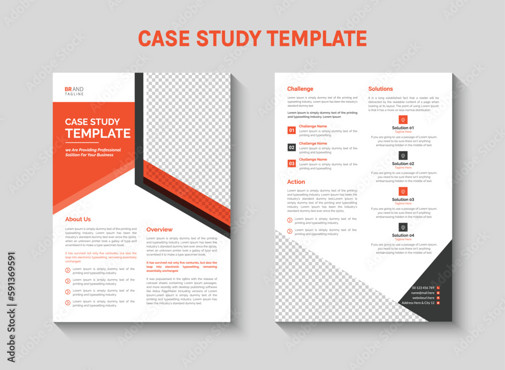 Creative and modern case study template design Creative and modern case study template design