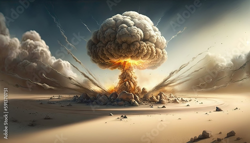 Tela Nuclear explosion in the desert