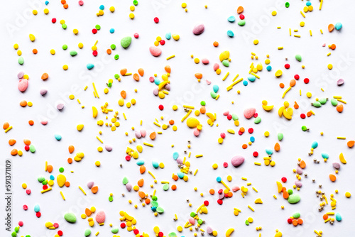 Wallpaper Mural Easter background. Sprinkling with sugar balls and eggs, decoration for cake and baked goods. Torontodigital.ca