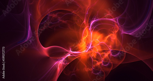 3D rendering abstract technology fractal background