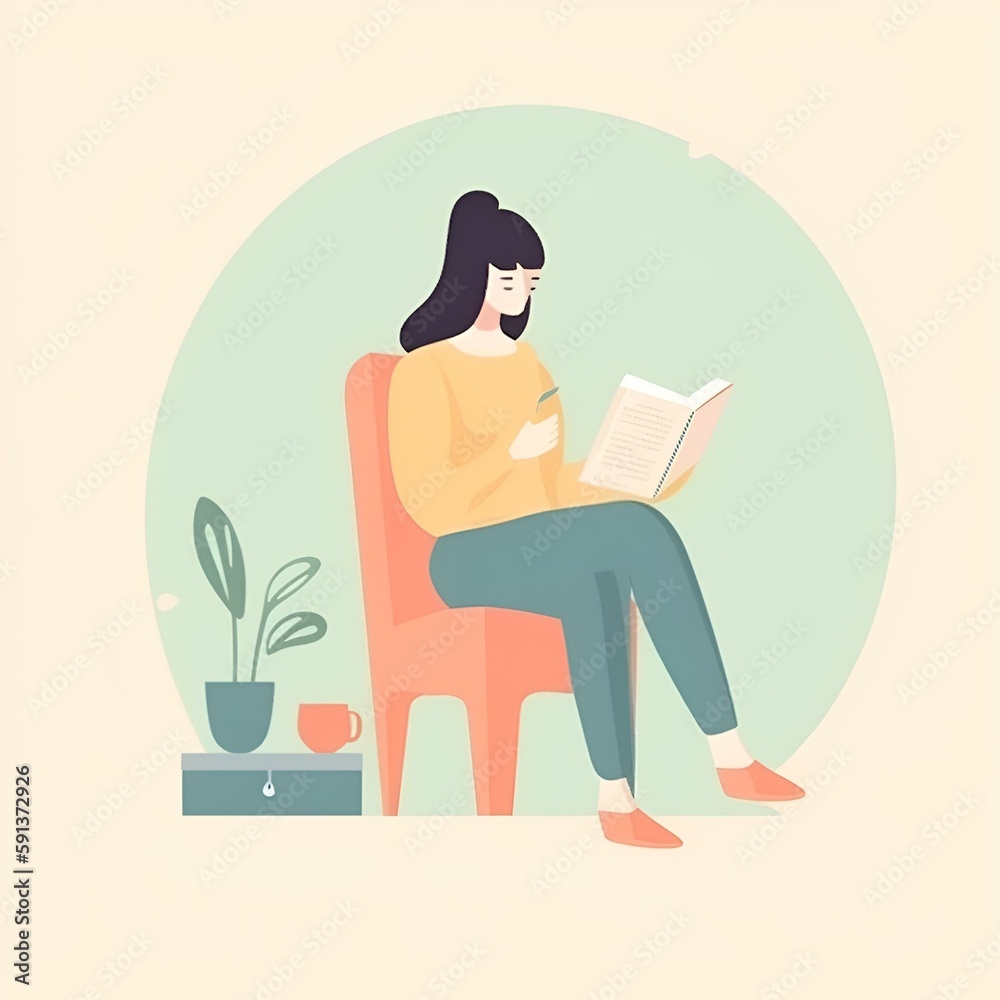 Woman reading a book
Woman reading a book