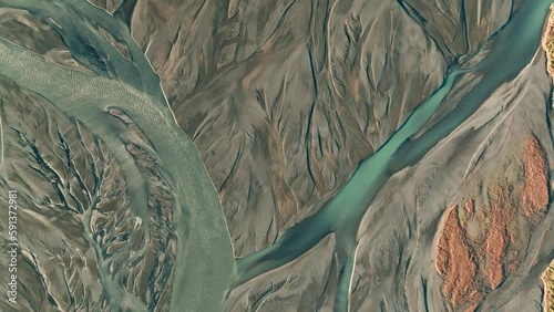 Wallpaper Mural Aerial is turning Clockwise over an Glacier River in Iceland. Torontodigital.ca
