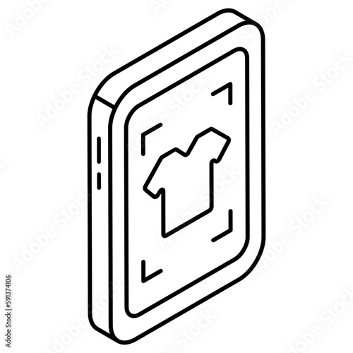 Modern design icon of mobile shopping