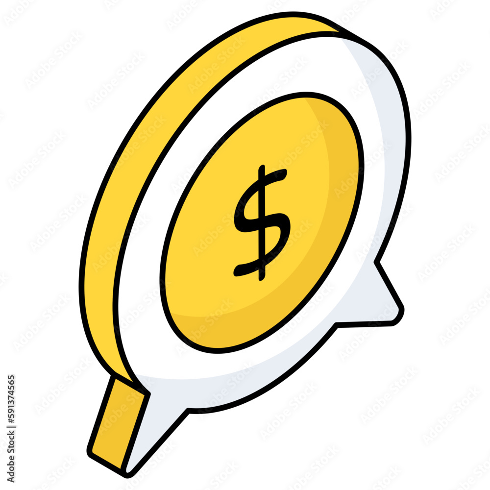 Modern design icon of financial chat Modern design icon of financial chat