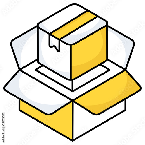 An icon design of unpacking 