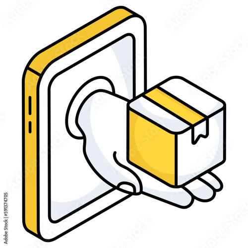 Modern design icon of giving parcel 