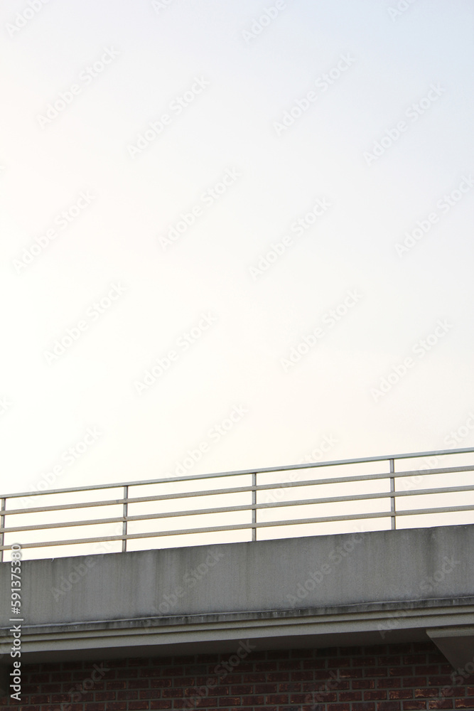 Obraz premium Roof Top Balcony with dramatic sky