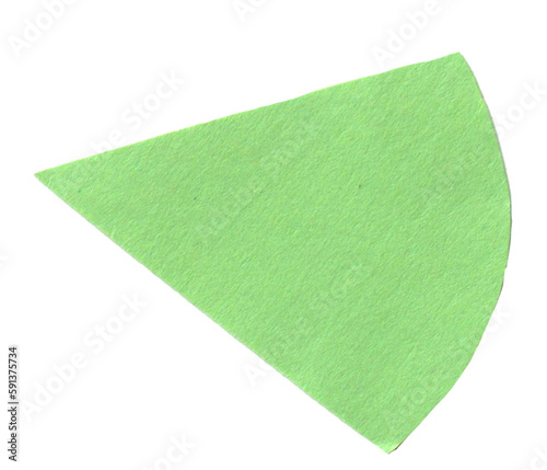 Light green paper cut out decorative abstract shape. Isolated cut out paper element for design