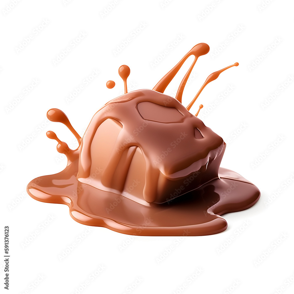 Caramel candy on white backgrounds. Ai generated. Illustration Caramel candy on white backgrounds. Ai generated. Illustration