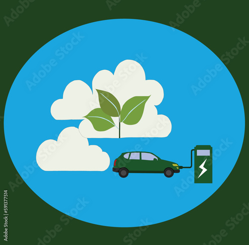 Ecology care and eco-friendly things concept vector art work