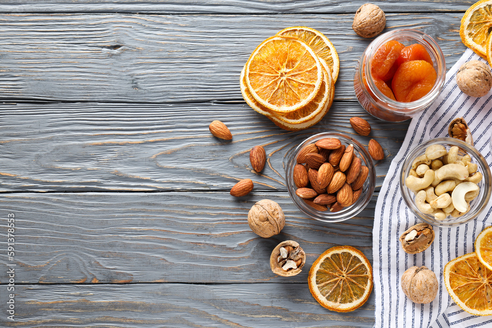Tasty food concept - delicious dried fruits, space for text Tasty food concept - delicious dried fruits, space for text