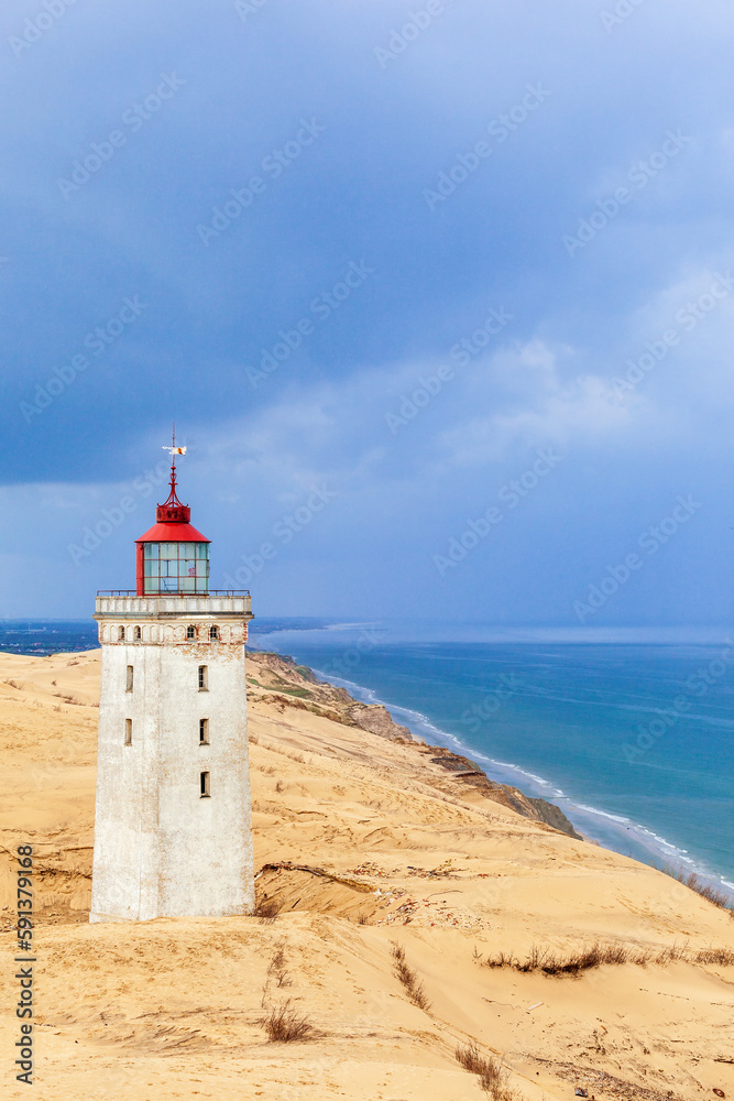 Rubjerg knude lighthouse on a sand dune