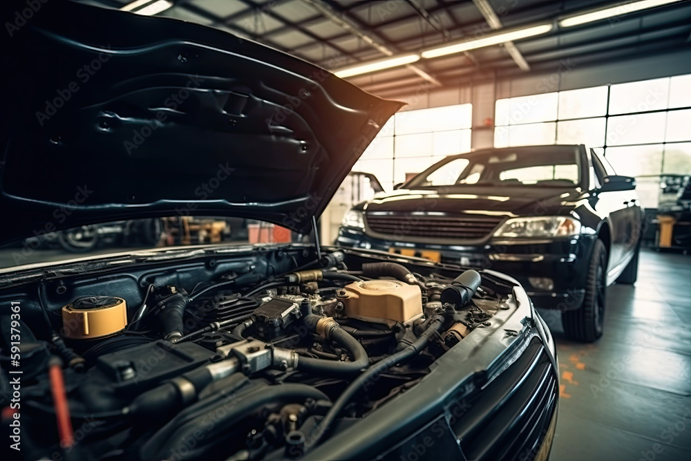 car maintenance service in the background of a car repair shop car maintenance service in the background of a car repair shop