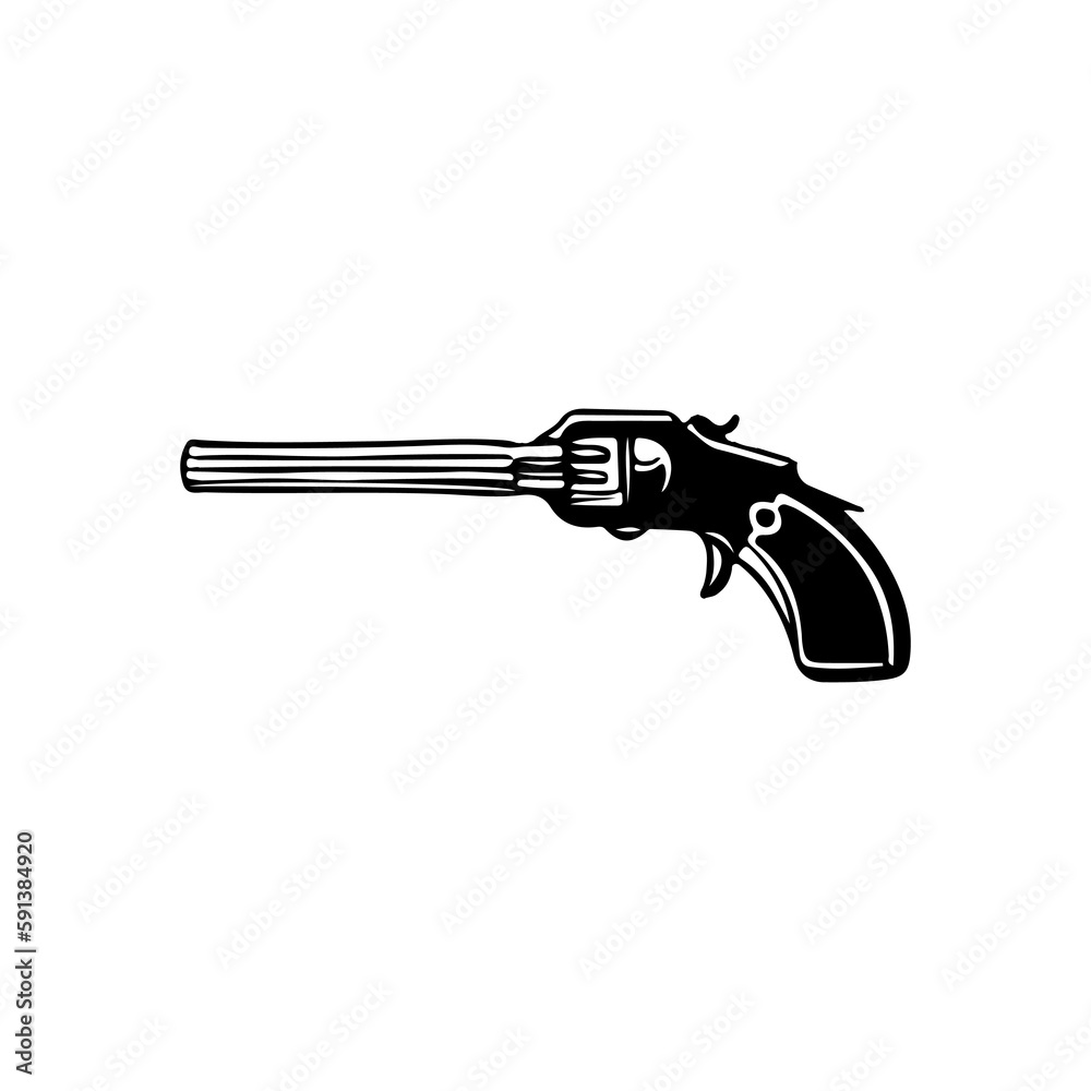 vector illustration of a gun weapon