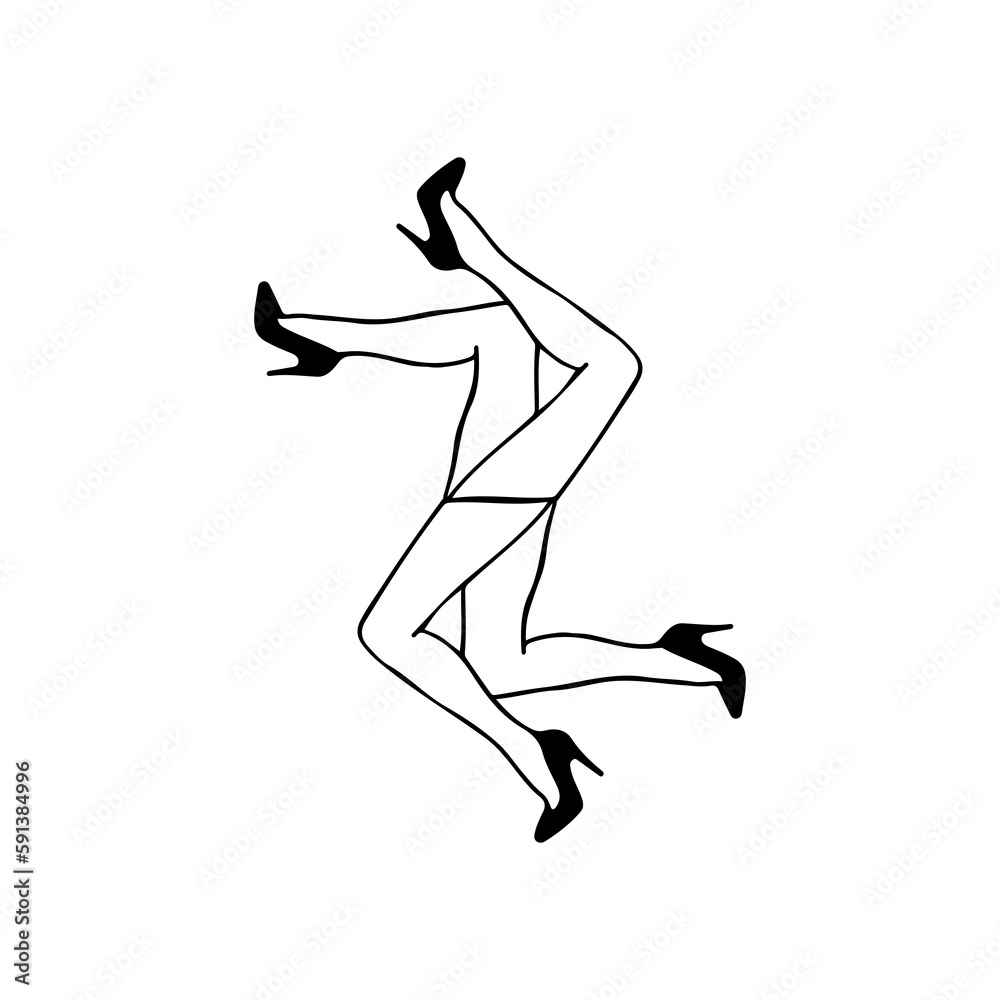 vector illustration of a woman's leg using a high heel vector illustration of a woman's leg using a high heel