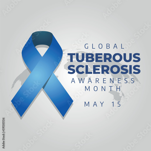 vector graphic of tuberous sclerosis awareness month good for tuberous sclerosis awareness month celebration. flat design. flyer design.flat illustration.