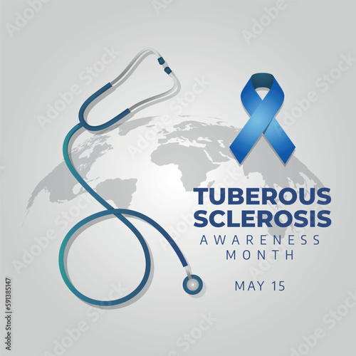 vector graphic of tuberous sclerosis awareness month good for tuberous sclerosis awareness month celebration. flat design. flyer design.flat illustration.
