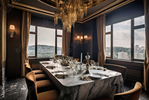 luxury fine restaurant, Generative AI
