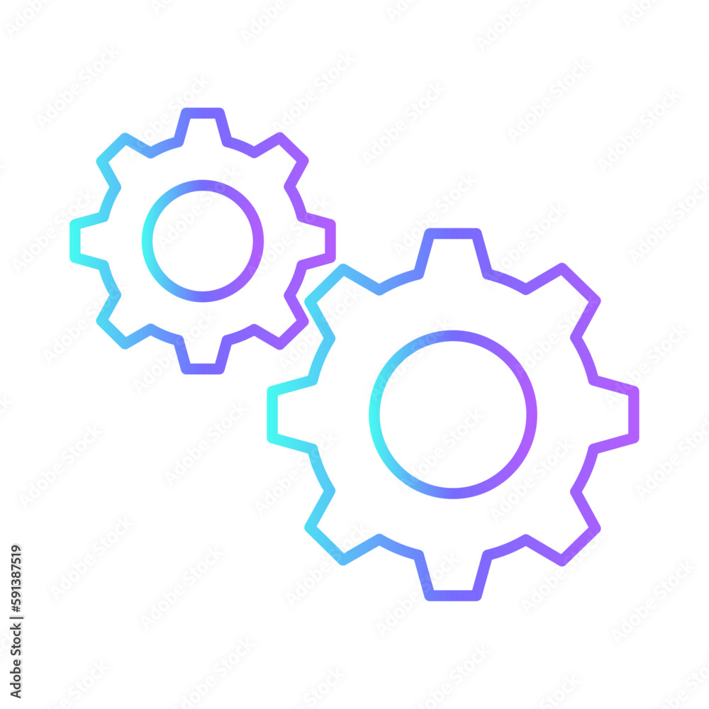 Development Office and Business Icons with purple blue outline style. development, business, symbol, idea, management, line, technology. Vector Illustration
