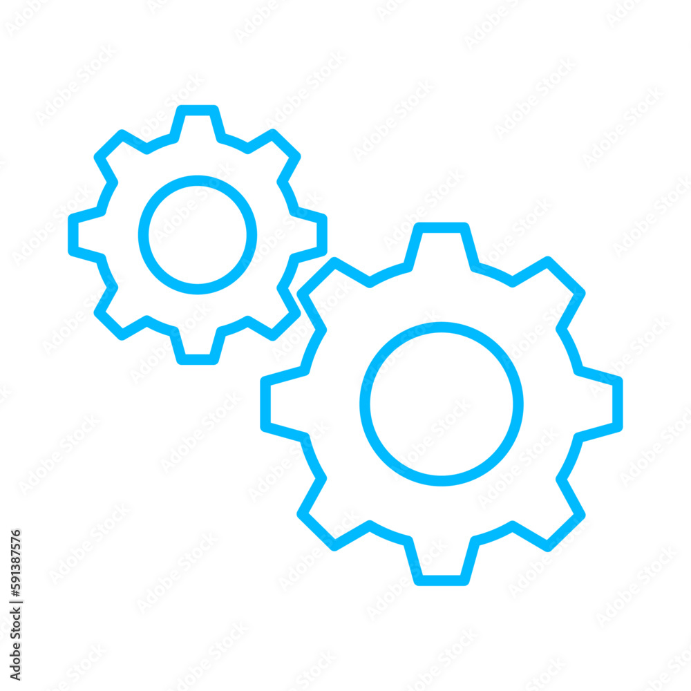 Development Office and Business Icons with blue outline style. development, business, symbol, idea, management, line, technology. Vector Illustration