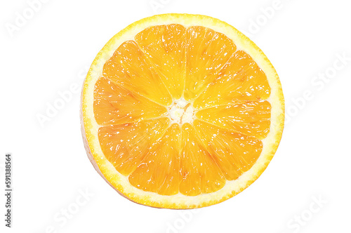 some orange slices on a transparent surface 