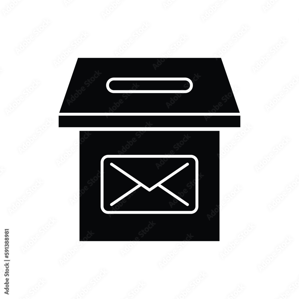 Mail box icon design, letter and post, mailbox sign, isolated on white background. vector illustration