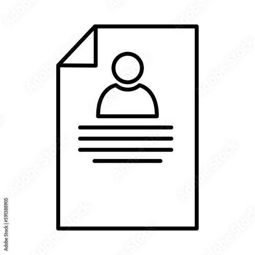 Resume office and business icons with black outline style. job, symbol, line, recruitment, cv, web, office. Vector Illustration