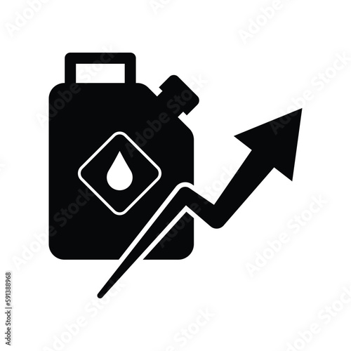 Crude oil price icon design. isolated on white background. vector illustration