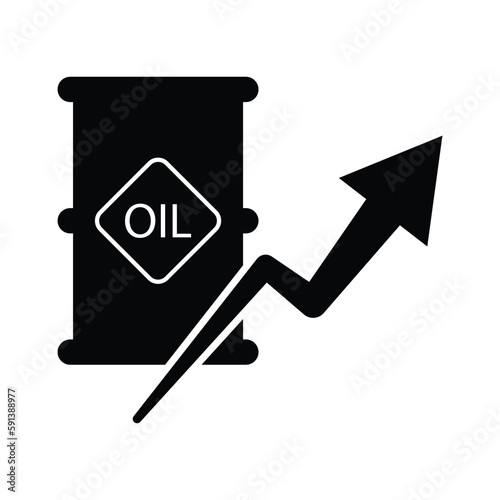Crude oil price icon design. isolated on white background. vector illustration