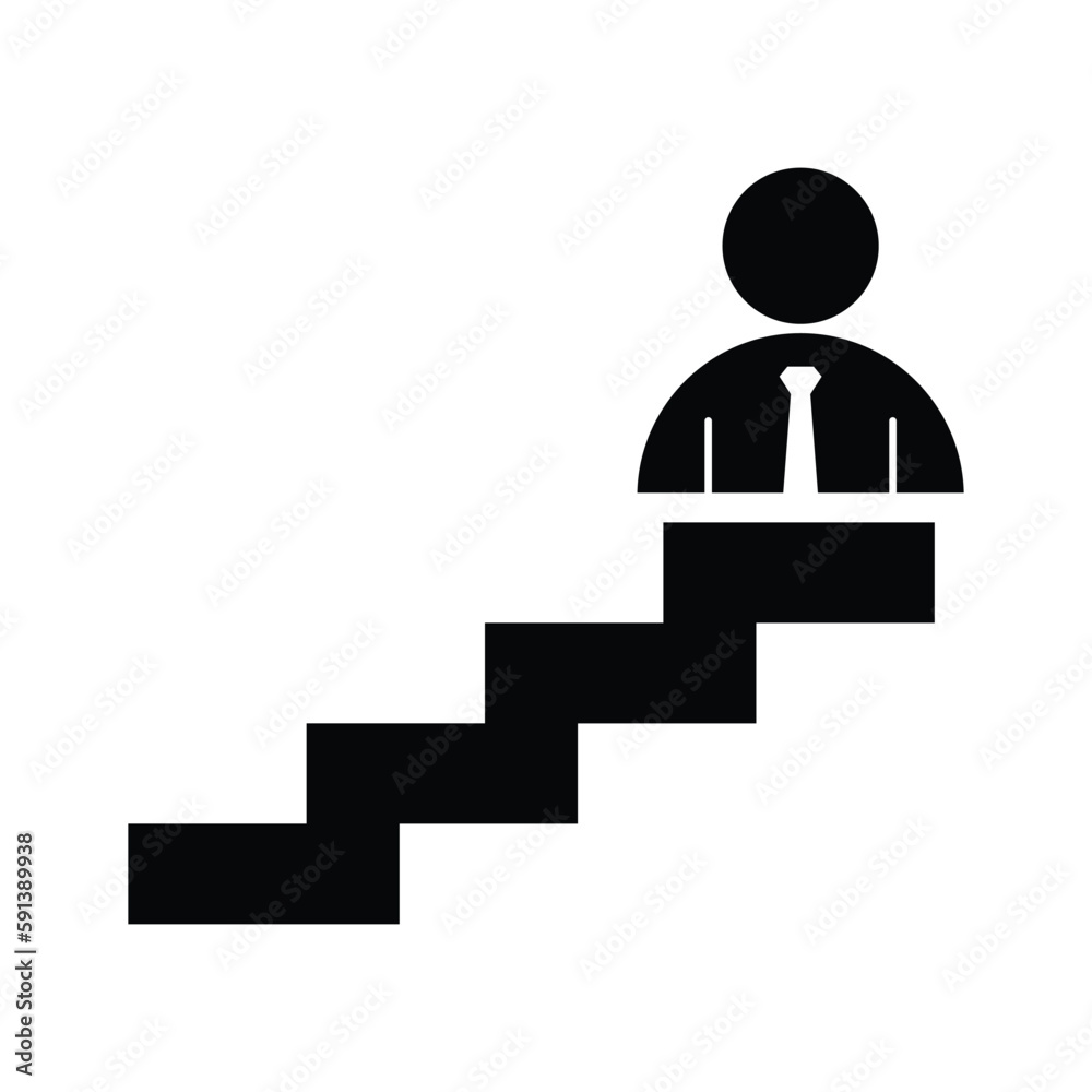 Carrer ladder icon design. isolated on white background. vector illustration Carrer ladder icon design. isolated on white background. vector illustration