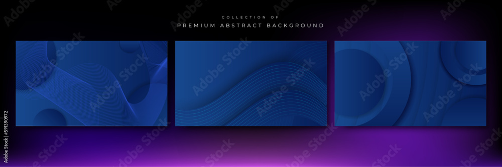 Vector blue gradient dynamic abstract lines background