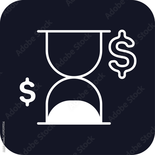 Loan finance icons with black filled outline style. sign, calculator, profit, stroke, thin, concept, car. Vector Illustration