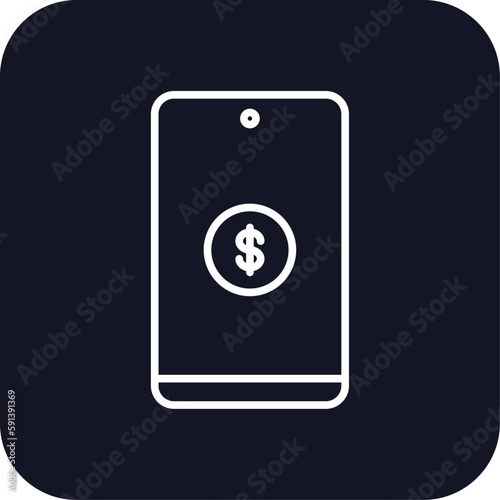 E-money finance icons with black filled outline style. buy, sign, set, currency, coin, bill, shopping. Vector Illustration