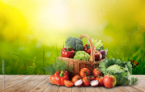 vegetables on the table