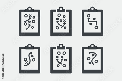 Sport tactical board design icon vector flat illustration
